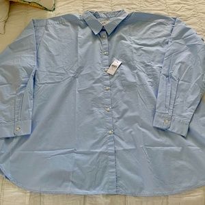Loft Oversized Pocket Button Down Shirt